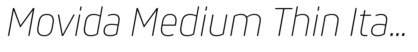 Movida Medium Thin Italic